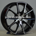 16x6.5 17x7 5x114.3 black machine face alloy wheels